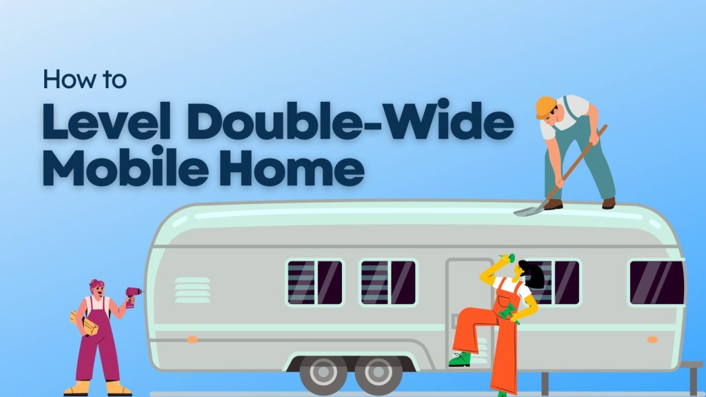 how to level a double wide mobile home